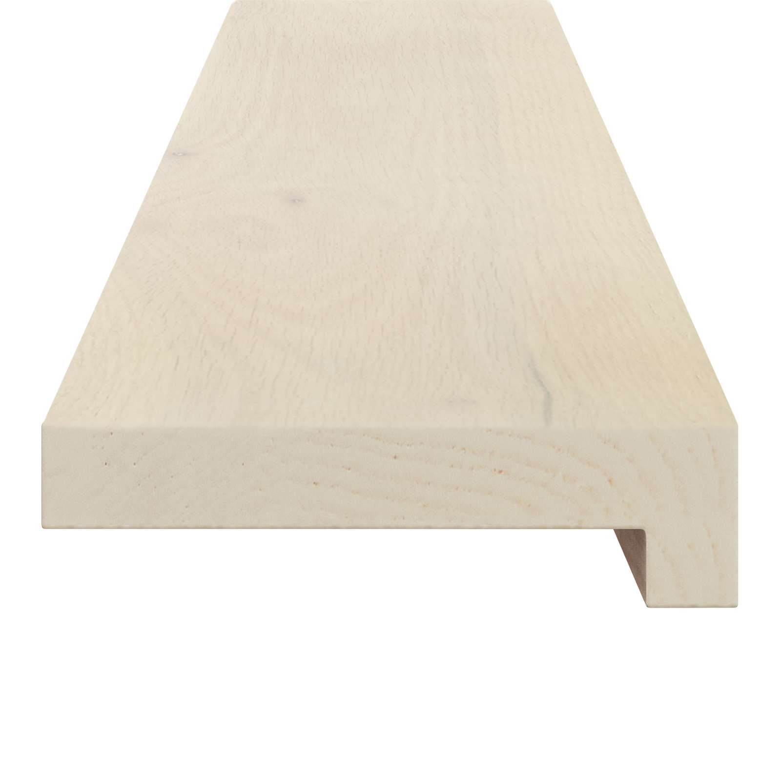 Σκαλοπάτι 2 τεμ. 110 x 25 x 2 cm Λευκό Στερεό Ξύλο Δρυός - Pakobazaar
