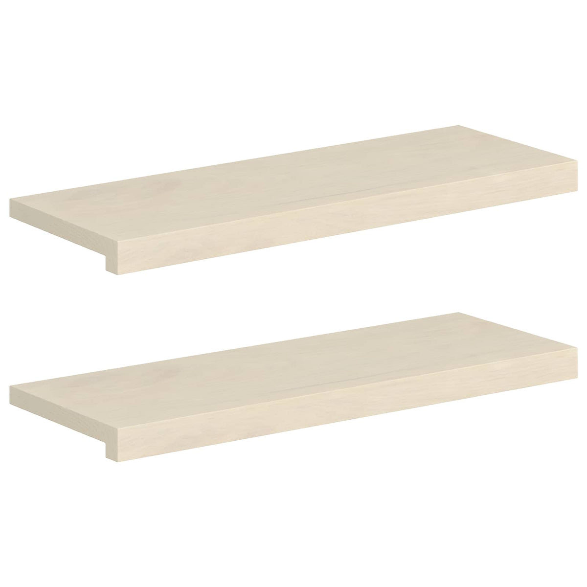 Σκαλοπάτι 2 τεμ. 70 x 30 x 2 cm Λευκό Στερεό Ξύλο Δρυός - Pakobazaar