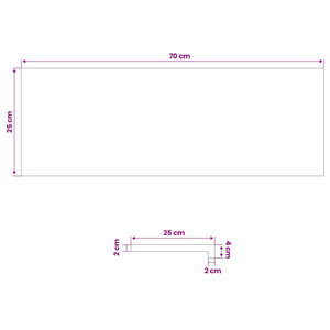 Σκαλοπάτι 8 τεμ. 70 x 25 x 2 cm Λευκό Στερεό Ξύλο Δρυός