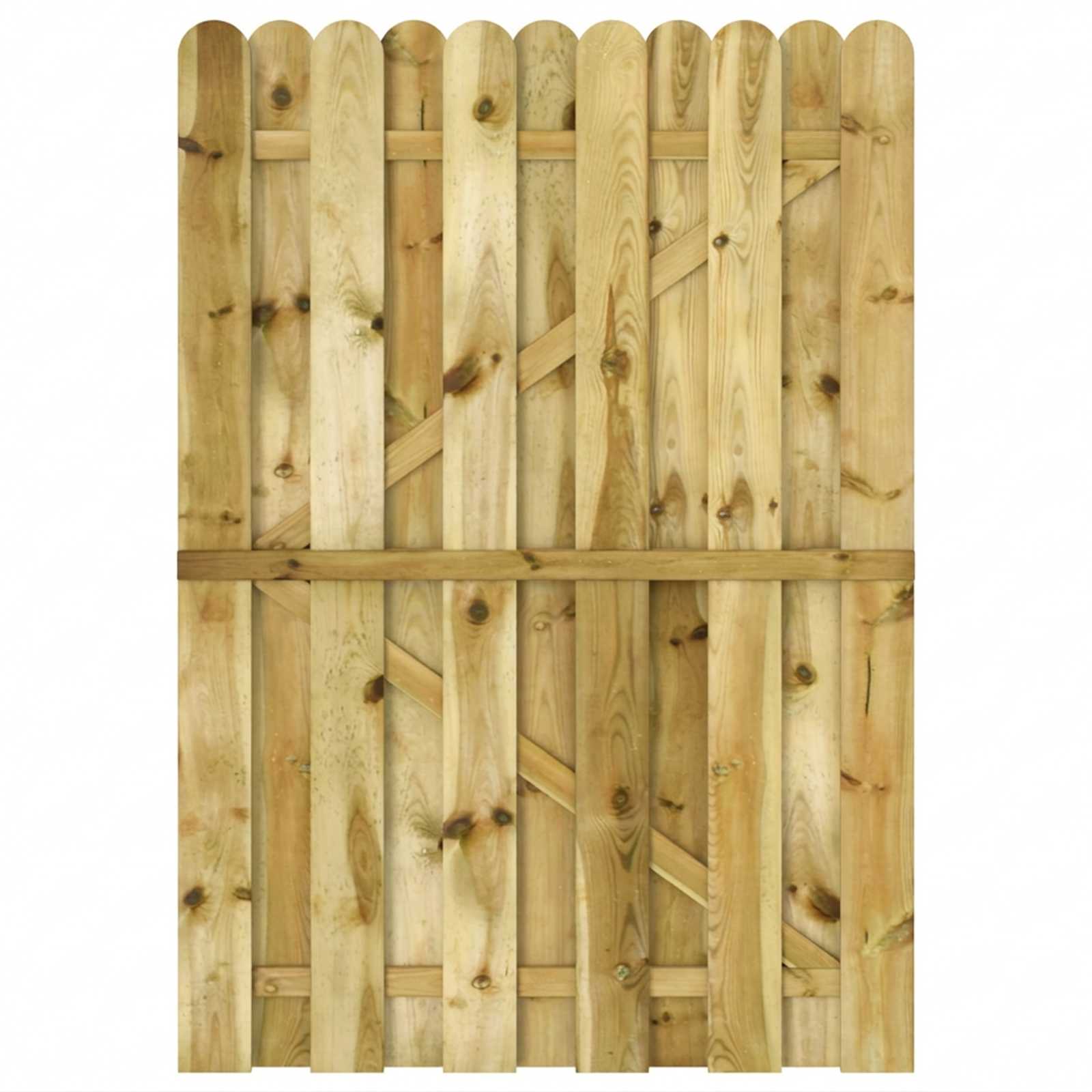 Πύλη Κήπου 100 x 150 cm Μασίφ Ξύλο Πεύκου Πράσινο