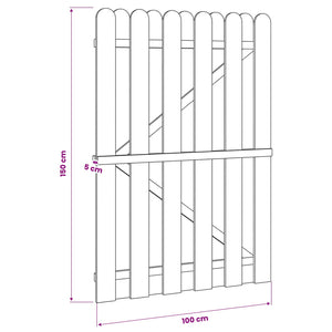 Πύλη Κήπου 100 x 150 cm Μασίφ Ξύλο Πεύκου Πράσινο - Pakobazaar