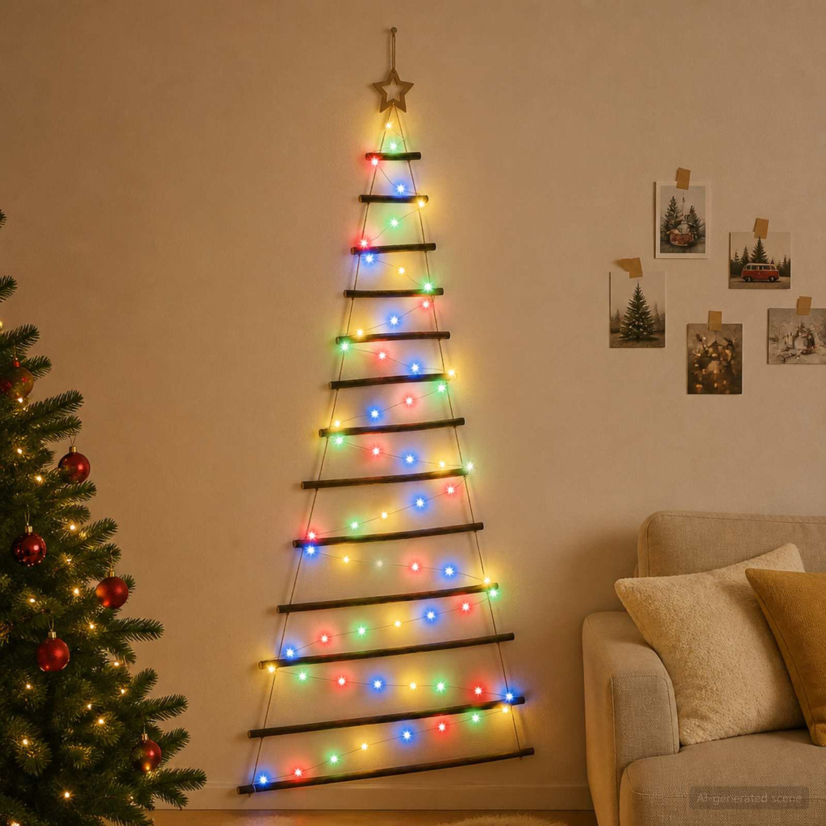 Κρεμαστό Χριστουγεννιάτικο Δέντρο 180 εκ. 100 LED Πολύχρωμο