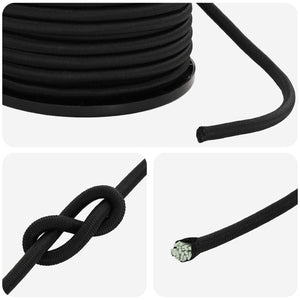 Σχοινιά Bungee 4 mm Μαύρο PP και καουτσούκ - Pakobazaar