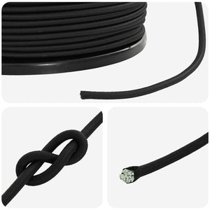 Σχοινιά Bungee 4 mm Μαύρο PP και καουτσούκ - Pakobazaar
