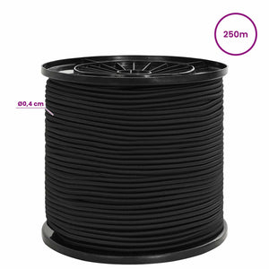 Σχοινιά Bungee 4 mm Μαύρο PP και καουτσούκ - Pakobazaar