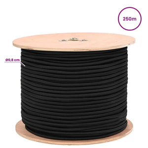 Σχοινιά Bungee 8 mm Μαύρο PP και καουτσούκ