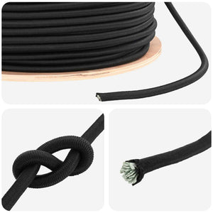 Σχοινιά Bungee 10 mm Μαύρο PP και καουτσούκ