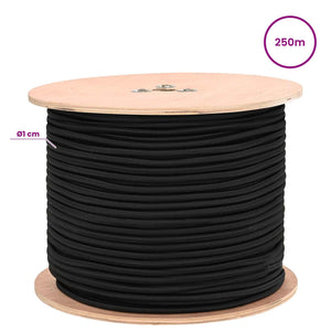 Σχοινιά Bungee 10 mm Μαύρο PP και καουτσούκ