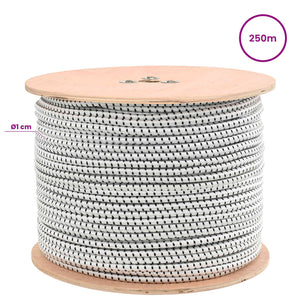 Σχοινιά Bungee 10 mm Μαύρο και Λευκό PP και καουτσούκ