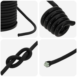 Σχοινιά Bungee με Γάντζους 4 mm Μαύρο PP και καουτσούκ