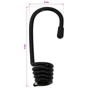 Άγκιστρα 24 τεμ. Μαύρο 6 mm x 5 cm Ατσάλι - Pakobazaar