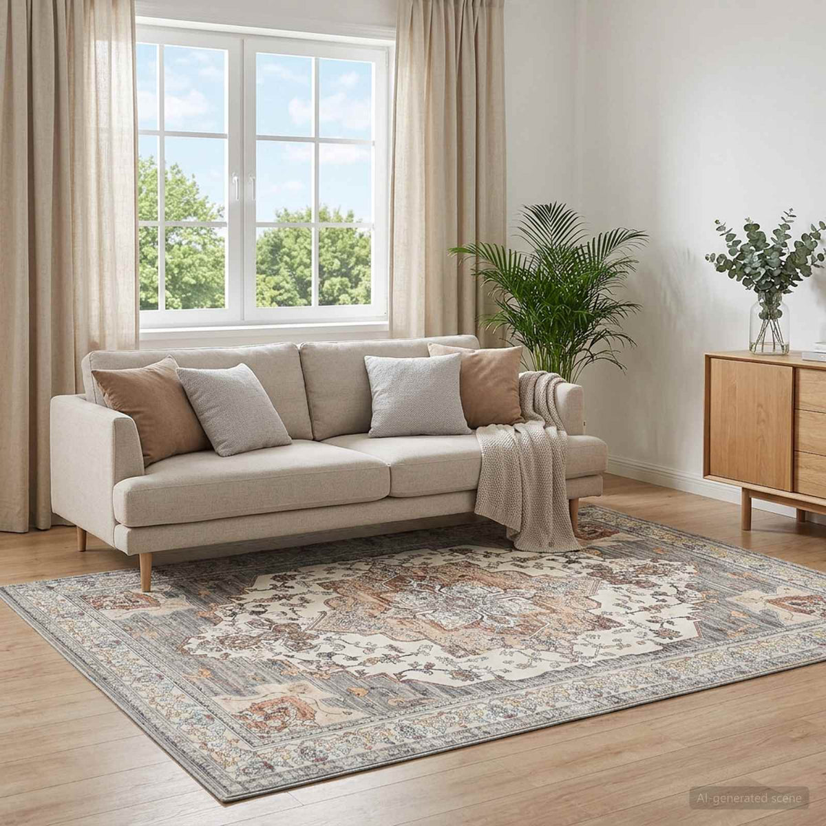 Χαλί ORIZ Καφέ 80 x 150 cm 100% Πολυεστέρας