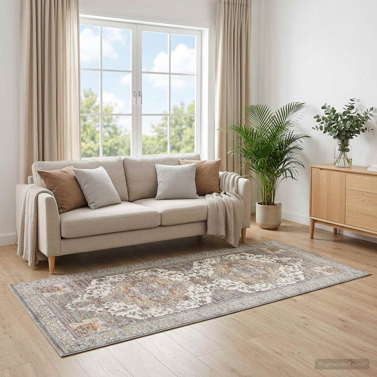Χαλί ORIZ Καφέ 80 x 200 cm 100% Πολυεστέρας