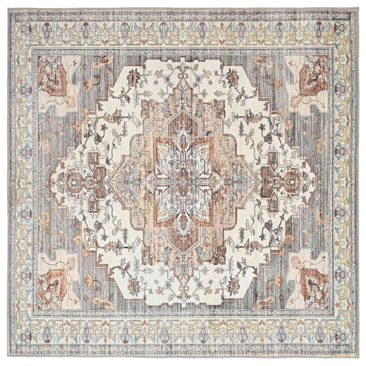 Χαλί ORIZ Καφέ 160 x 160 cm 100% Πολυεστέρας