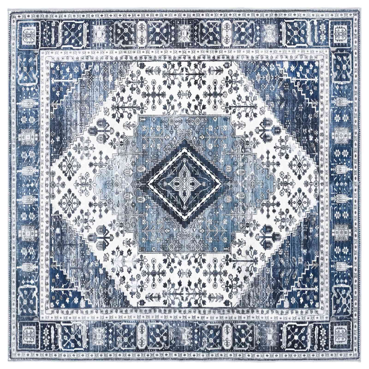 Χαλί ORIZ Σκούρο Μπλε 160 x 160 cm 100% Πολυεστέρας