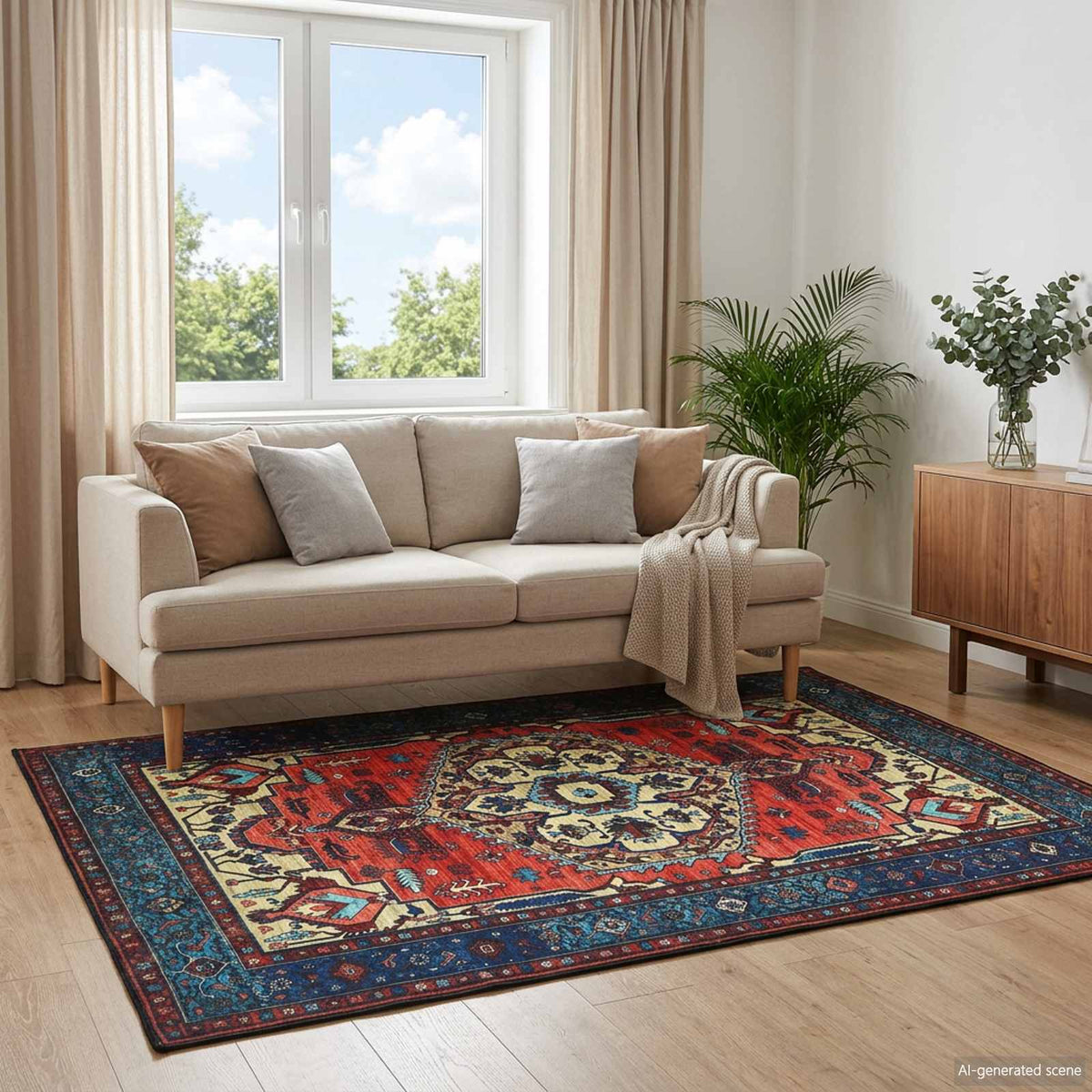 Χαλί ORIZ Κόκκινο 120 x 170 cm 100% Πολυεστέρας