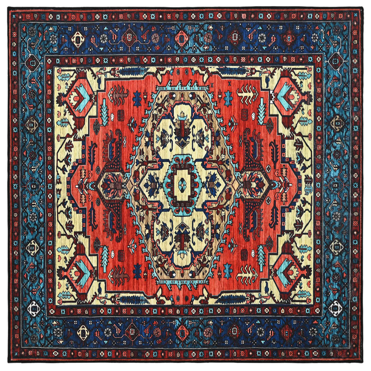 Χαλί ORIZ Κόκκινο 160 x 160 cm 100% Πολυεστέρας