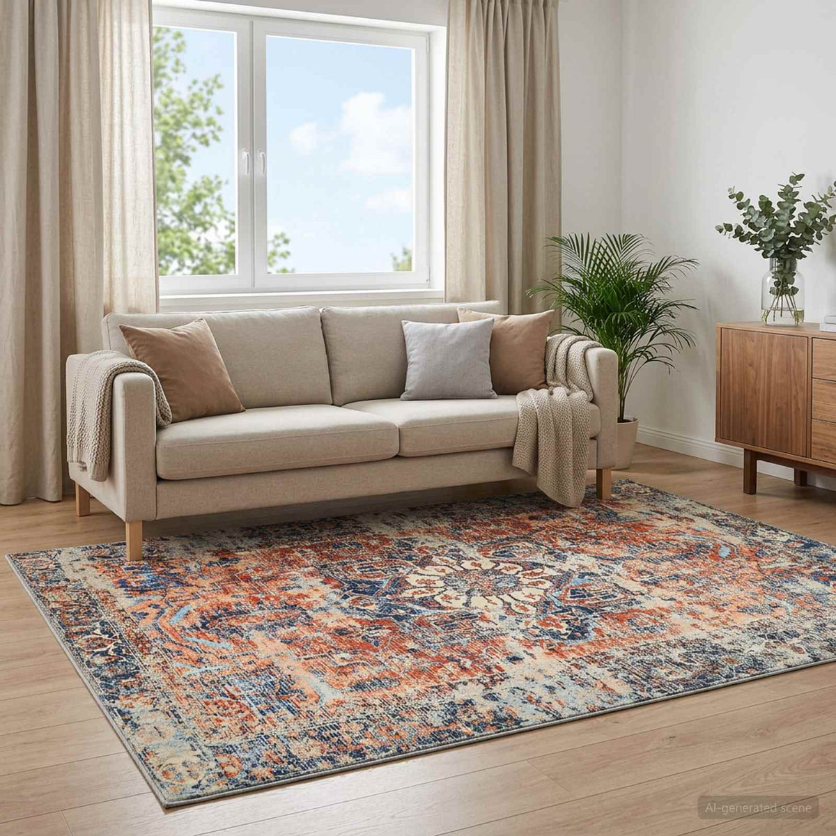 Χαλί ORIZ Πορτοκαλί 140 x 200 cm 100% Πολυεστέρας