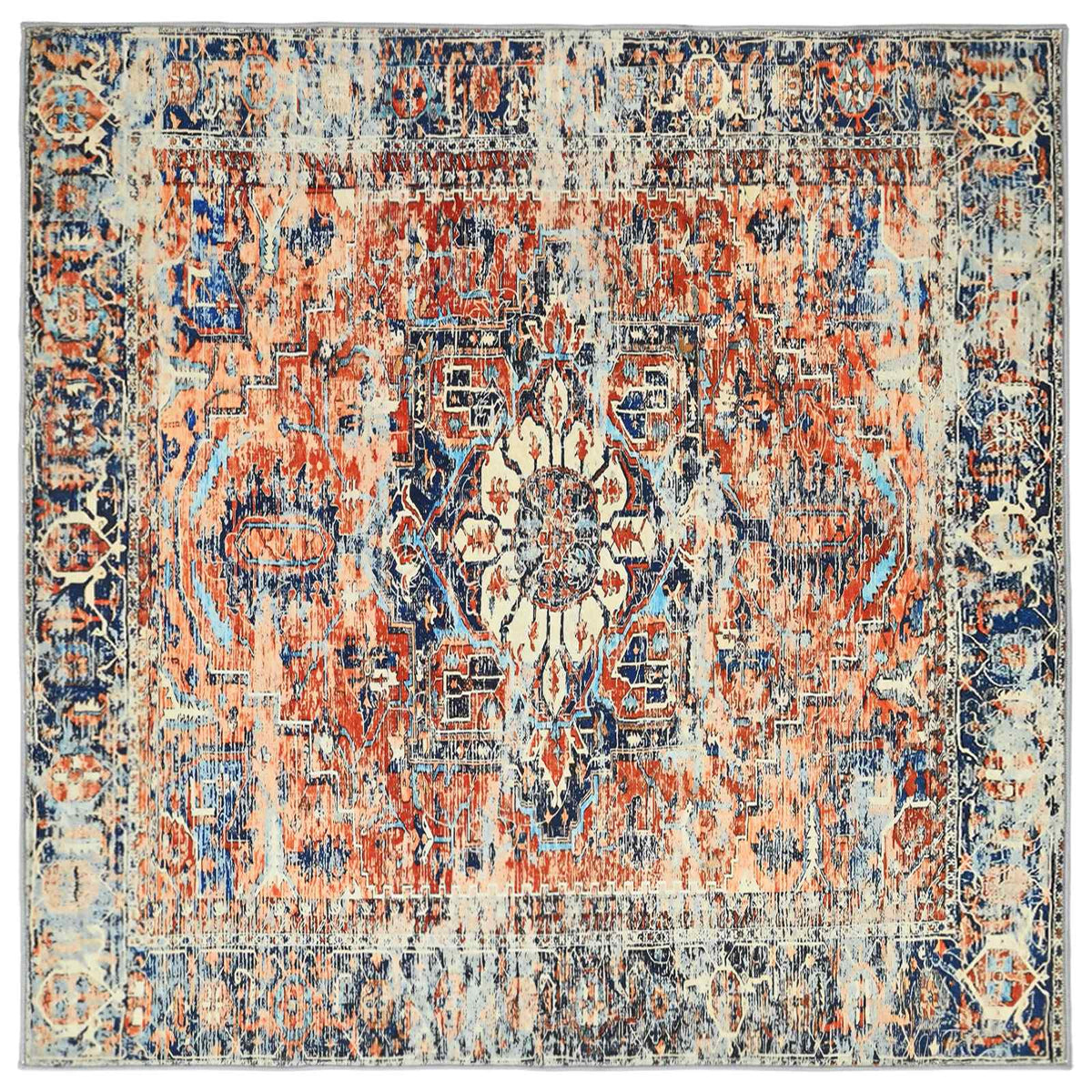 Χαλί ORIZ Πορτοκαλί 200 x 200 cm 100% Πολυεστέρας - Pakobazaar