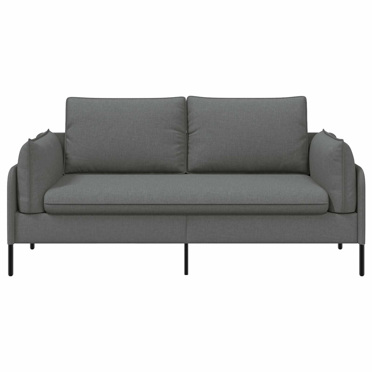 Καναπές 2 ατόμων Σκούρο Γκρι 188 x 81 x 89 εκ. Ύφασμα