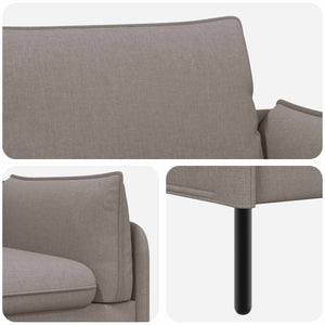 Καναπές 2 ατόμων Taupe 188 x 81 x 89 εκ. Ύφασμα