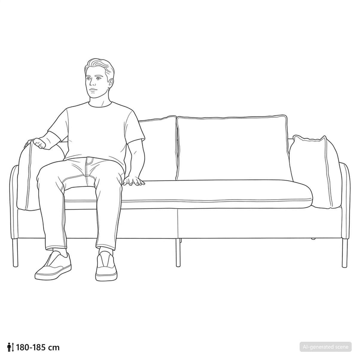 Καναπές 2 ατόμων Taupe 188 x 81 x 89 εκ. Ύφασμα