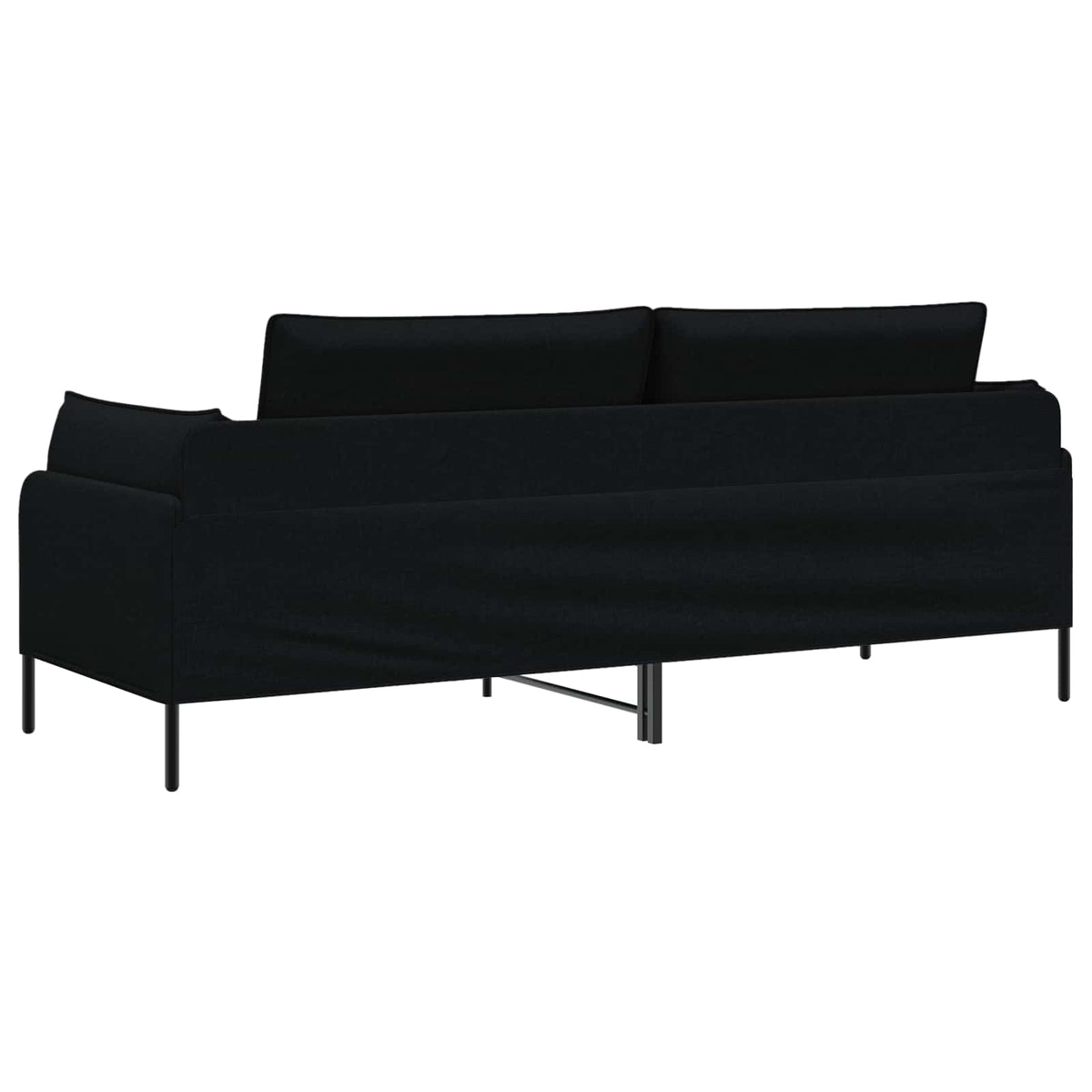3-Θέσιος καναπές Μαύρο 222 x 81 x 89 εκ. Ύφασμα - Pakobazaar