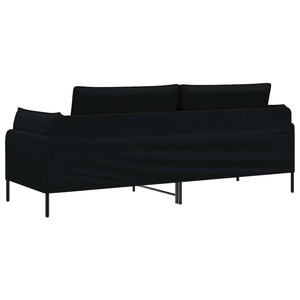 3-Θέσιος καναπές Μαύρο 222 x 81 x 89 εκ. Ύφασμα - Pakobazaar