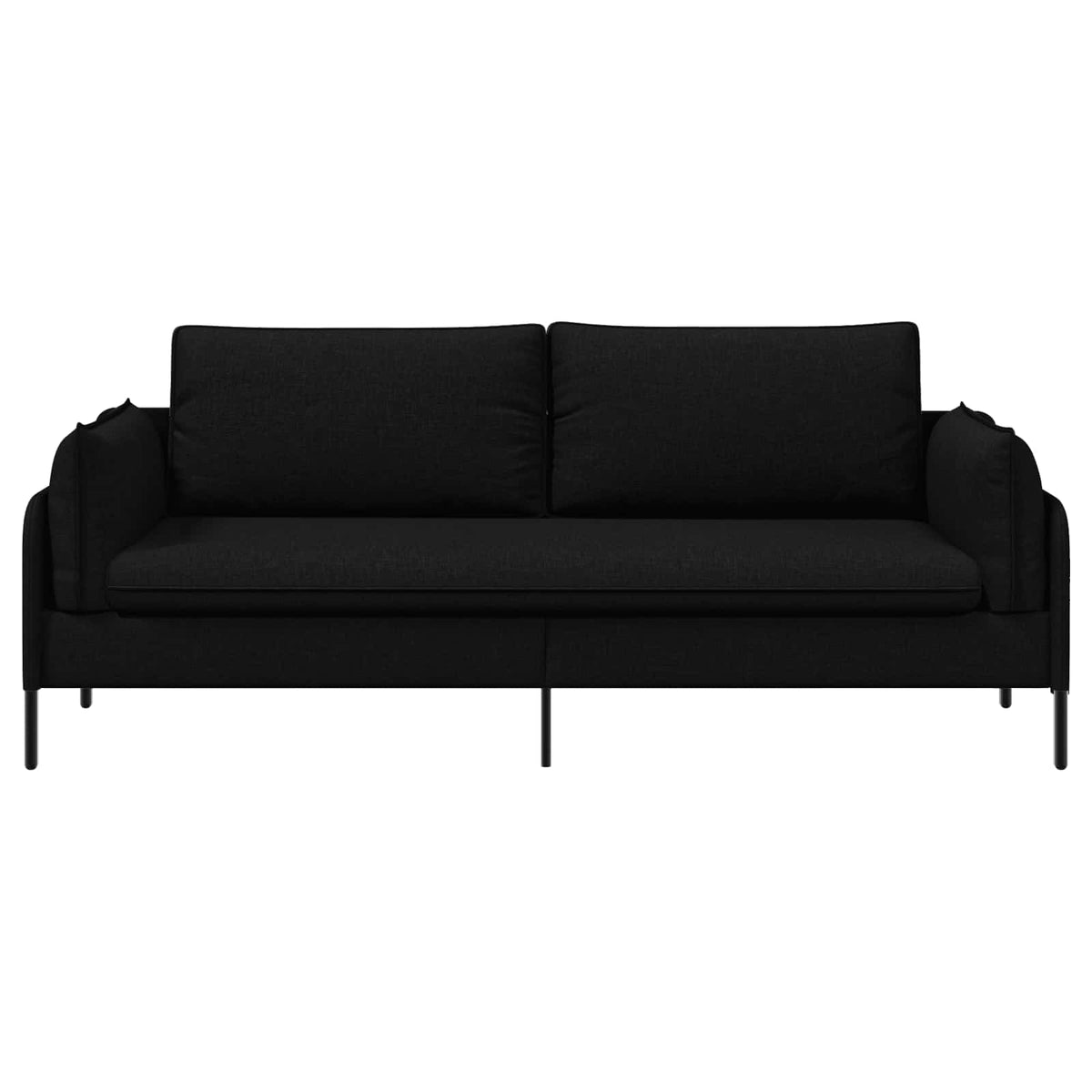 3-Θέσιος καναπές Μαύρο 222 x 81 x 89 εκ. Ύφασμα - Pakobazaar