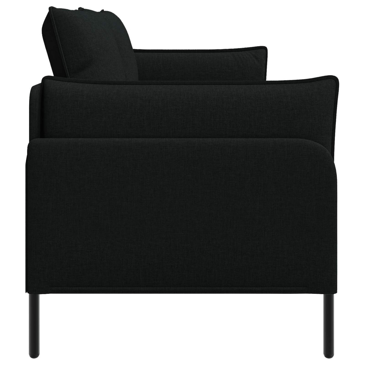 3-Θέσιος καναπές Μαύρο 222 x 81 x 89 εκ. Ύφασμα - Pakobazaar
