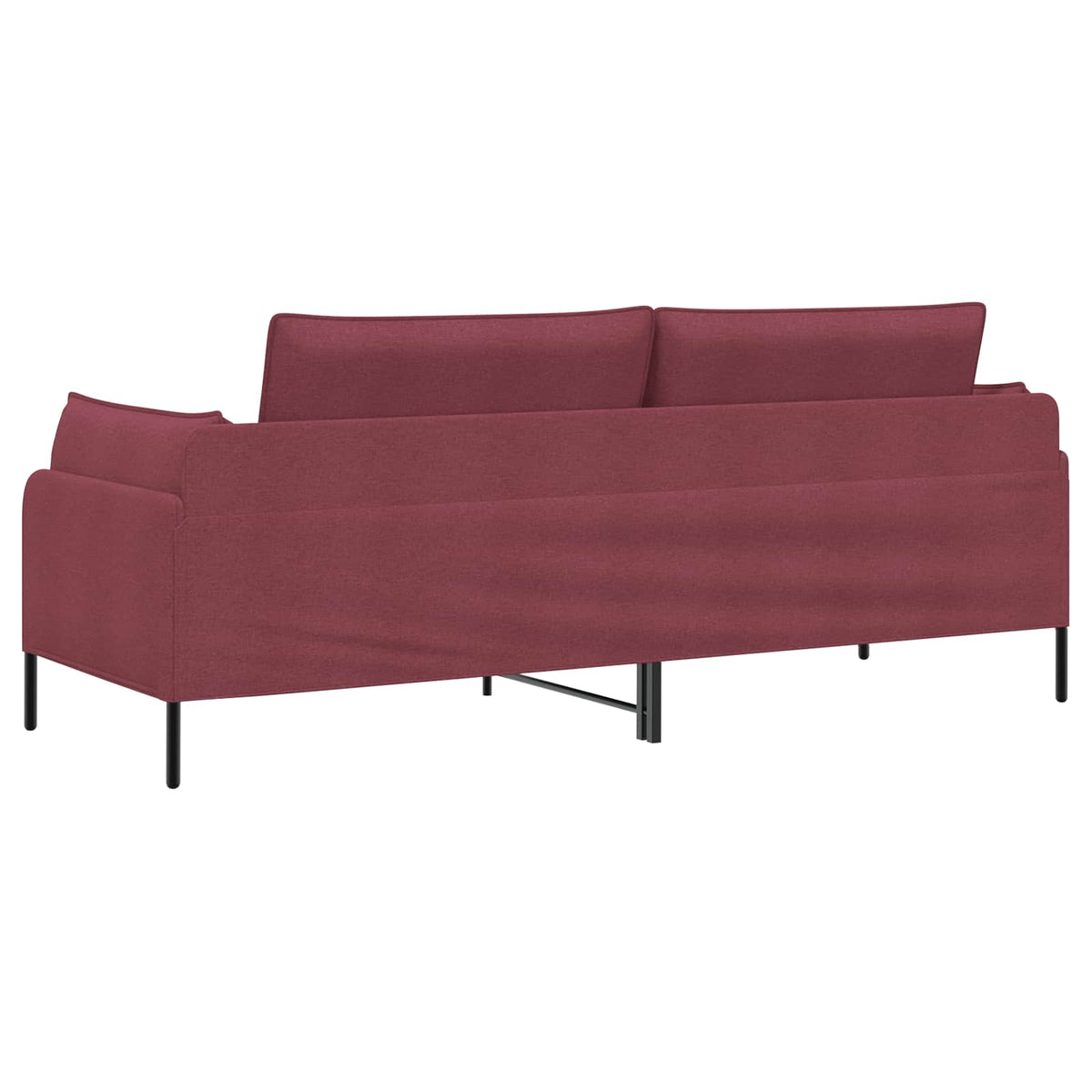 3-Θέσιος καναπές Κόκκινο 222 x 81 x 89 εκ. Ύφασμα - Pakobazaar