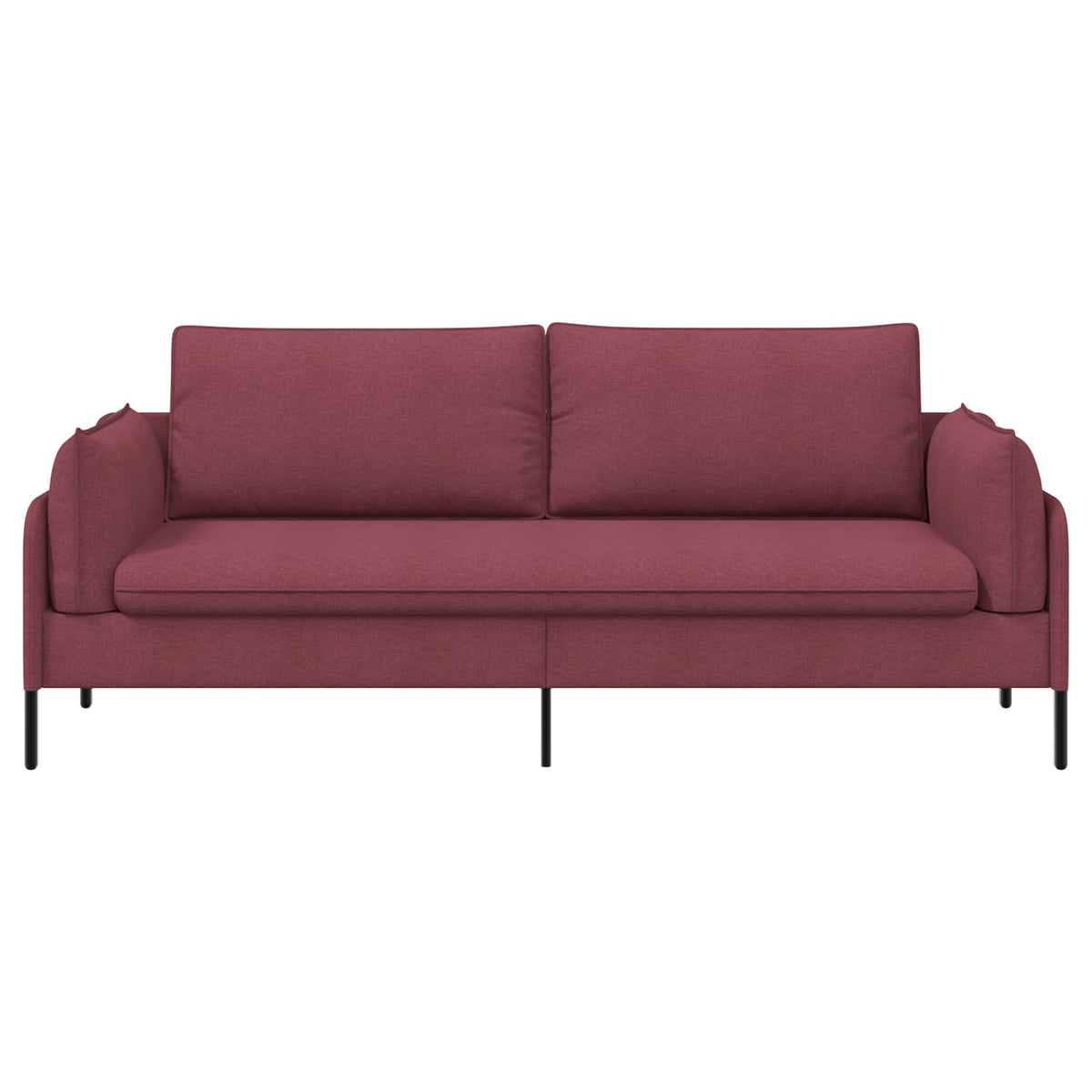 3-Θέσιος καναπές Κόκκινο 222 x 81 x 89 εκ. Ύφασμα - Pakobazaar