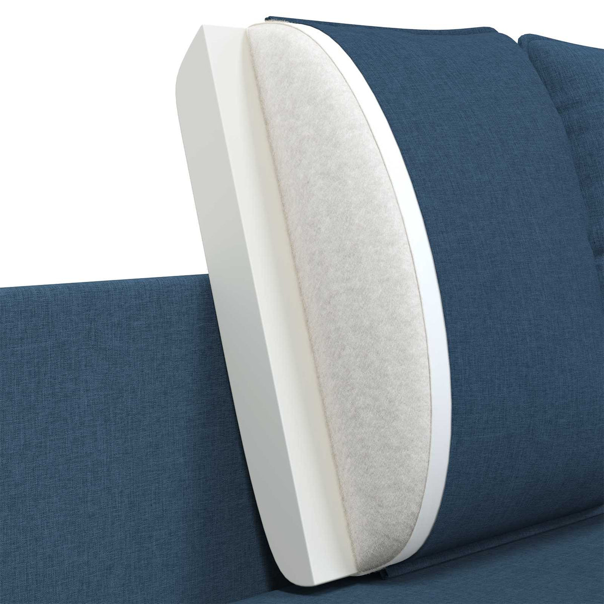 3-Θέσιος καναπές Μπλε 222 x 81 x 89 εκ. Ύφασμα - Pakobazaar