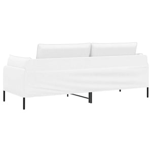 3-Θέσιος καναπές Λευκό 222 x 81 x 89 εκ. Ύφασμα - Pakobazaar