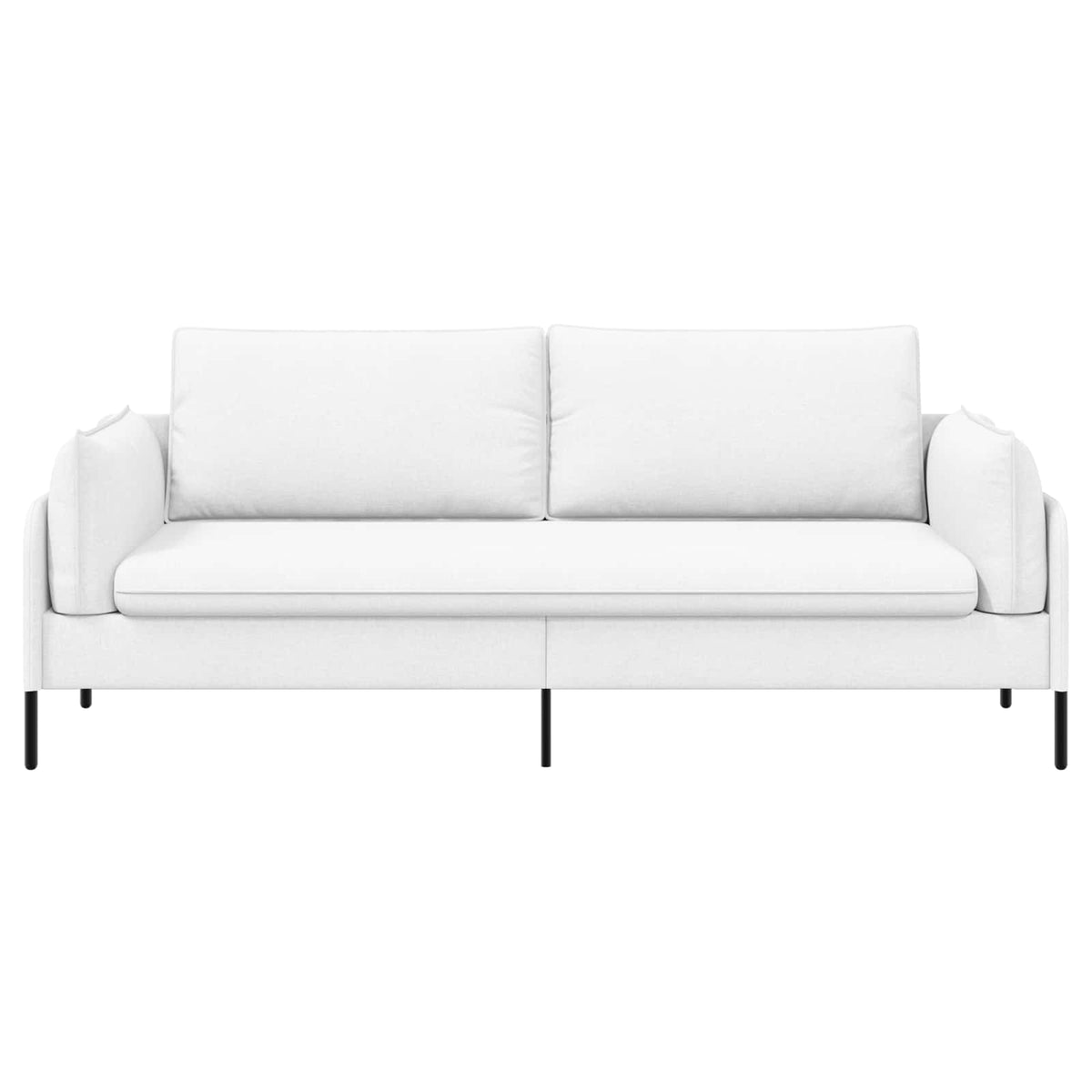 3-Θέσιος καναπές Λευκό 222 x 81 x 89 εκ. Ύφασμα - Pakobazaar