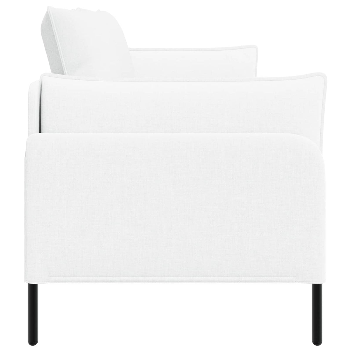 3-Θέσιος καναπές Λευκό 222 x 81 x 89 εκ. Ύφασμα - Pakobazaar