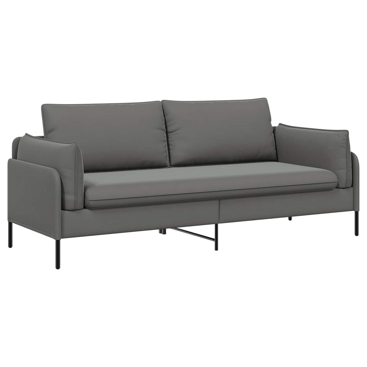 3-Θέσιος καναπές 3-θέσιο Σκούρο Γκρι 222 x 81 x 89 εκ. Βελούδο - Pakobazaar