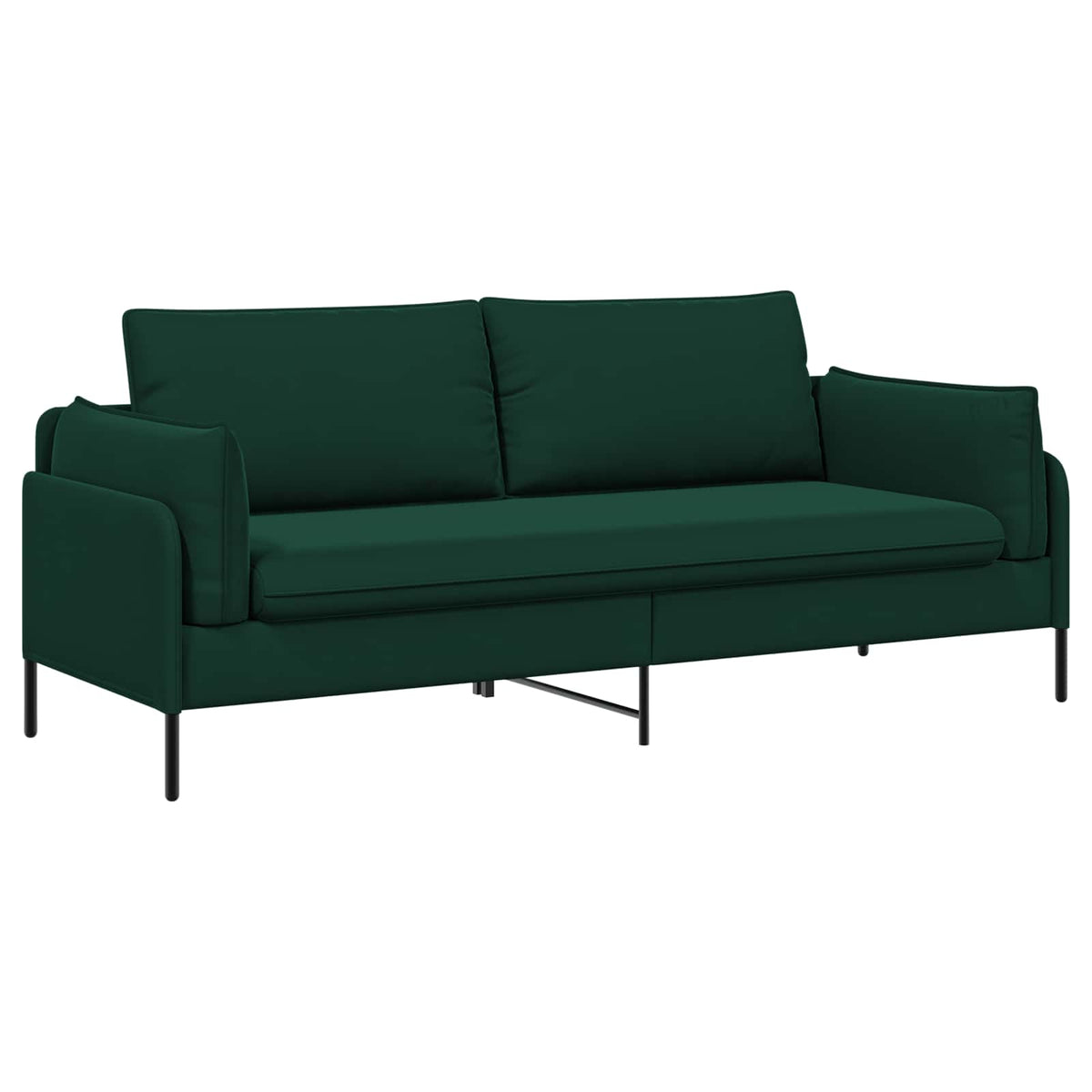 3-Θέσιος καναπές Σκούρο Πράσινο 222 x 81 x 89 εκ. Βελούδο - Pakobazaar