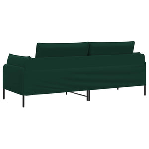 3-Θέσιος καναπές Σκούρο Πράσινο 222 x 81 x 89 εκ. Βελούδο - Pakobazaar