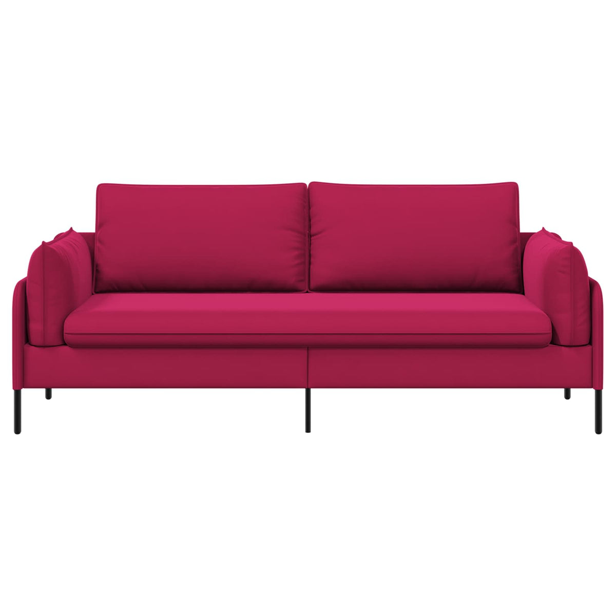 3-Θέσιος καναπές 3-θέσιο Κόκκινο 222 x 81 x 89 εκ. Βελούδο
