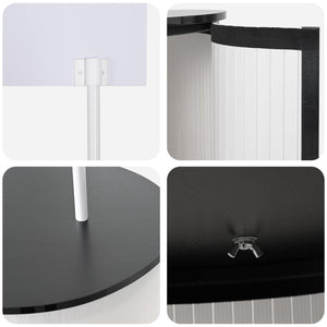 Πάγκος έκθεσης Μαύρο και Λευκό 90 x 48 x 200 cm