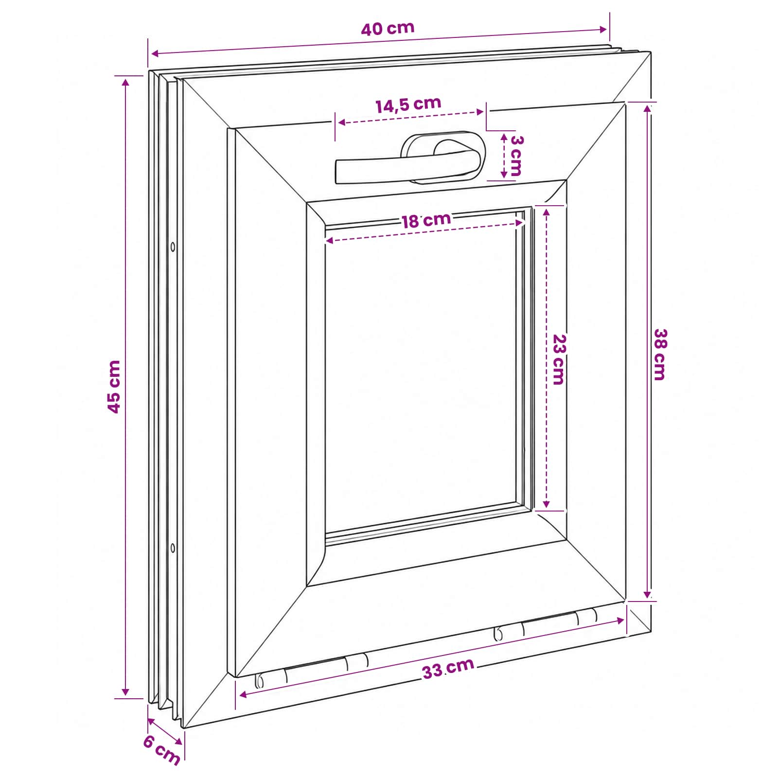Παράθυρο με Κλίση Υπόγειου RISOR 40 x 45 εκ - Pakobazaar