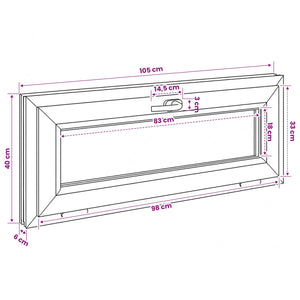 Παράθυρο με Κλίση Υπόγειου RISOR 105 x 40 εκ - Pakobazaar