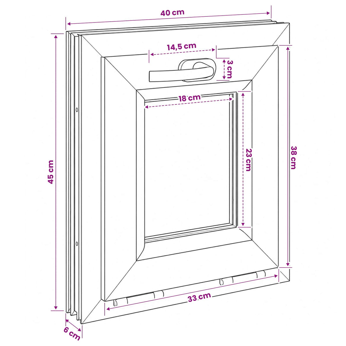 Παράθυρο με Κλίση Υπόγειου RISOR 40 x 45 εκ - Pakobazaar
