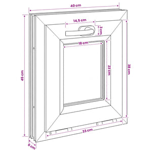 Παράθυρο με Κλίση Υπόγειου RISOR 40 x 45 εκ - Pakobazaar