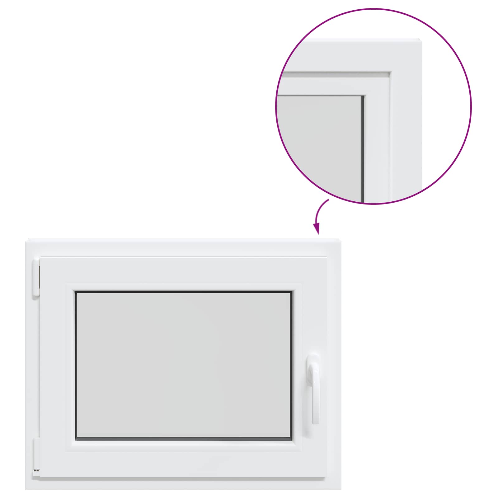 Παράθυρο Κάτω Στρώματος RISOR 70 x 50 cm PVC και Γυαλί - Pakobazaar