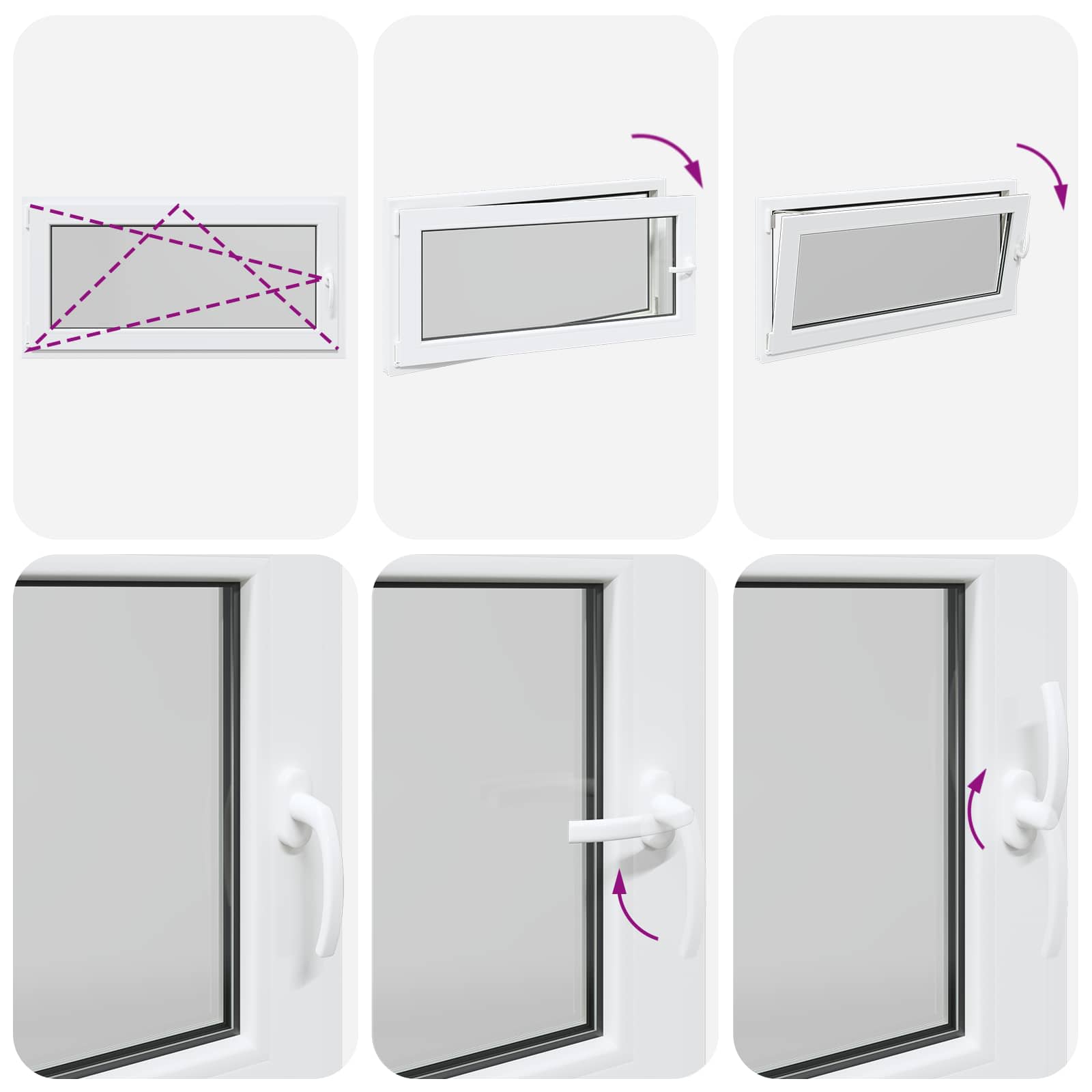Παράθυρο Κάτω Στρώματος RISOR 120 x 50 cm PVC και Γυαλί - Pakobazaar