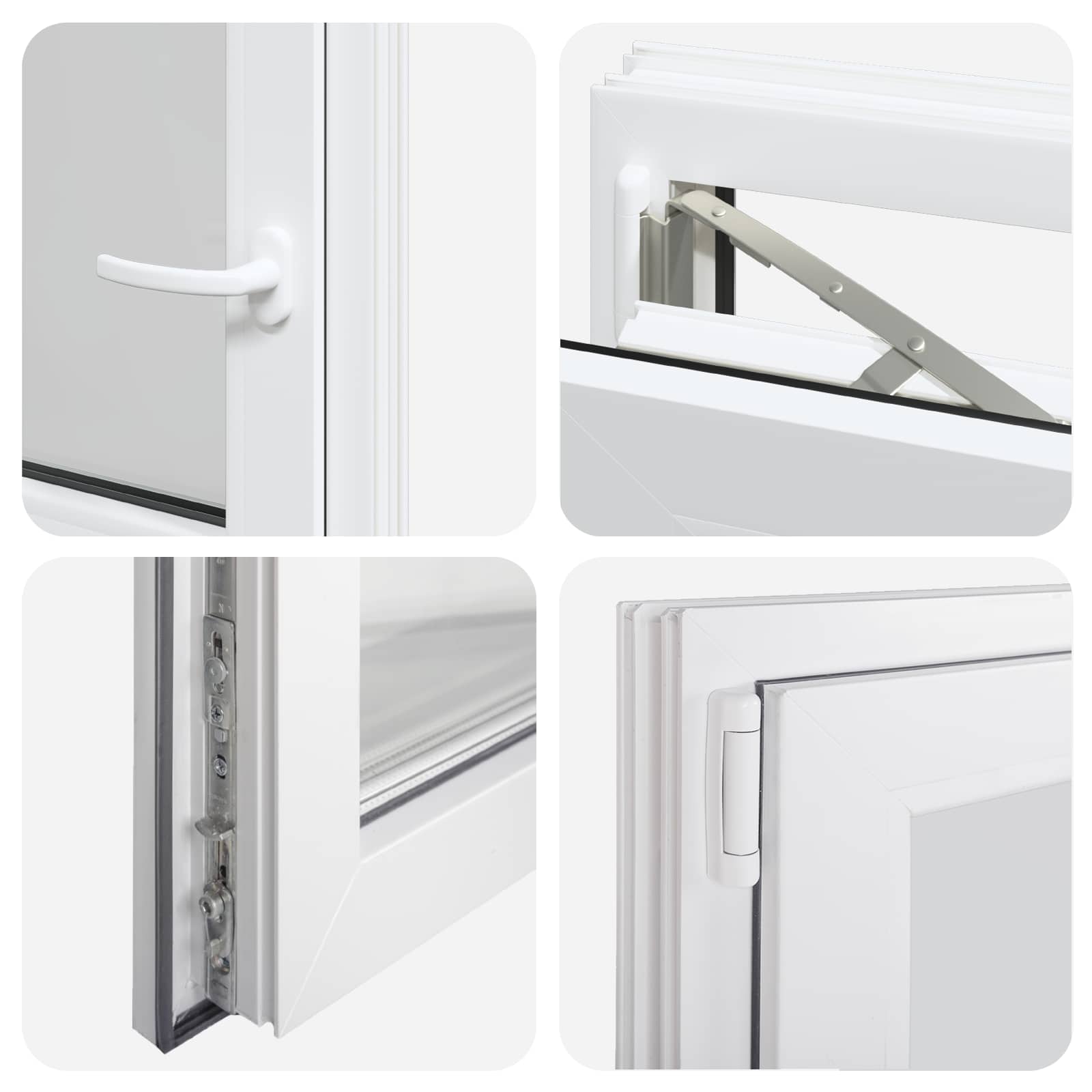 Παράθυρο Κάτω Στρώματος RISOR 55 x 55 εκ PVC και Γυαλί - Pakobazaar