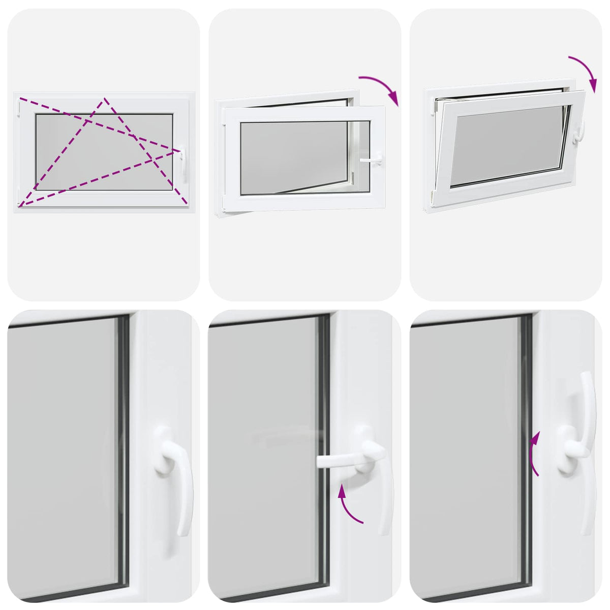 Παράθυρο Κάτω Στρώματος RISOR 90 x 55 cm PVC και Γυαλί - Pakobazaar