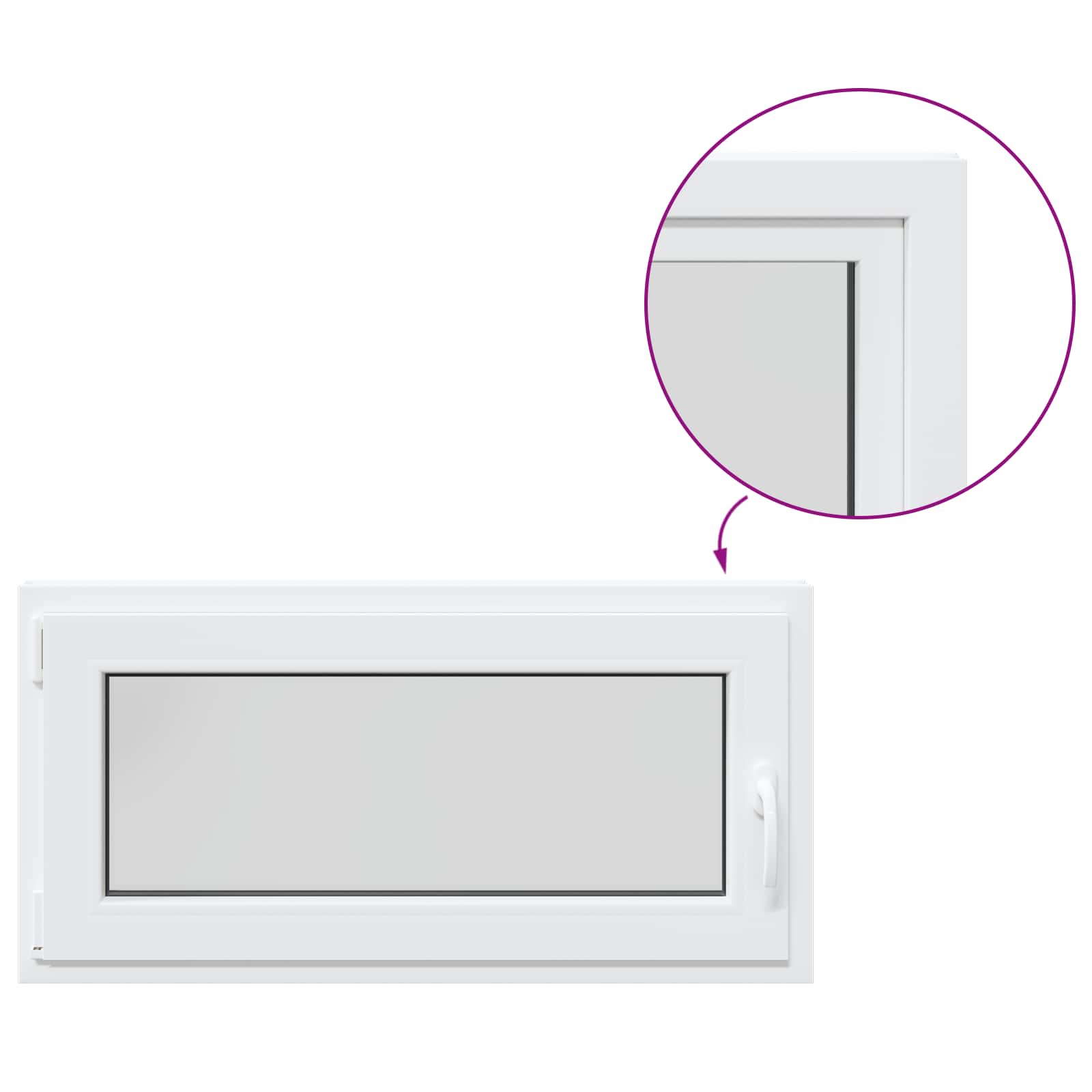 Παράθυρο Κάτω Στρώματος RISOR 100 x 55 cm PVC και Γυαλί - Pakobazaar